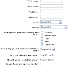Create Custom Forms for Your Family Reunion